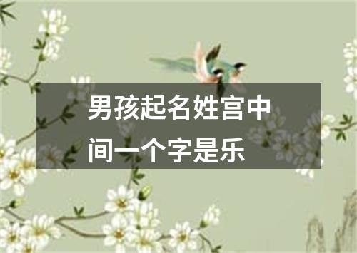 男孩起名姓宫中间一个字是乐