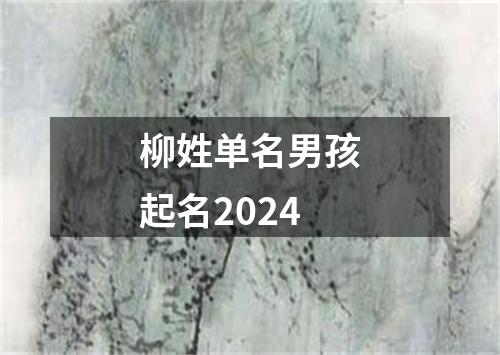 柳姓单名男孩起名2024