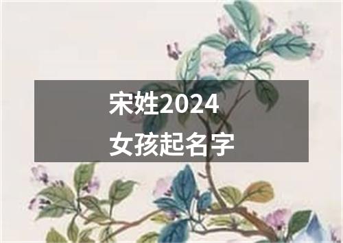 宋姓2024女孩起名字