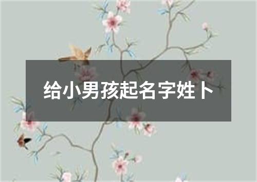 给小男孩起名字姓卜