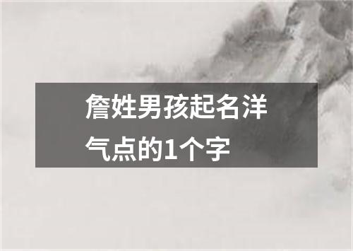 詹姓男孩起名洋气点的1个字