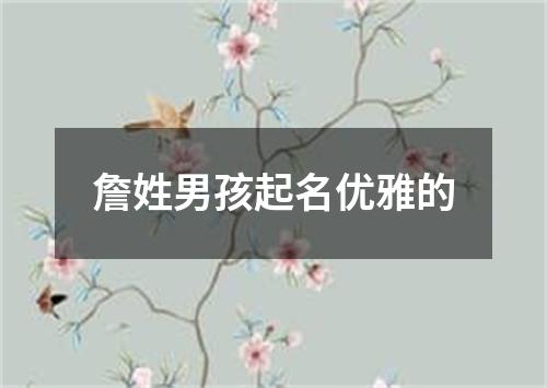 詹姓男孩起名优雅的