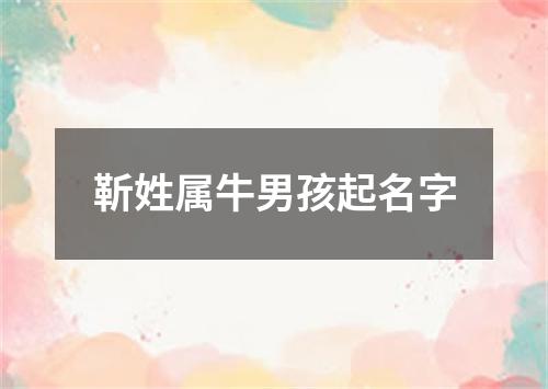 靳姓属牛男孩起名字