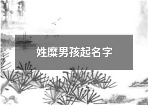 姓糜男孩起名字