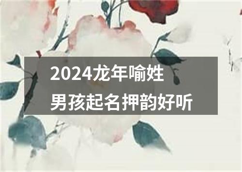 2024龙年喻姓男孩起名押韵好听