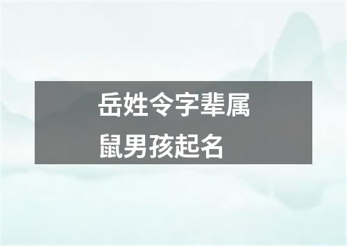 岳姓令字辈属鼠男孩起名