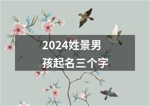 2024姓景男孩起名三个字