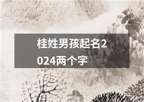 桂姓男孩起名2024两个字