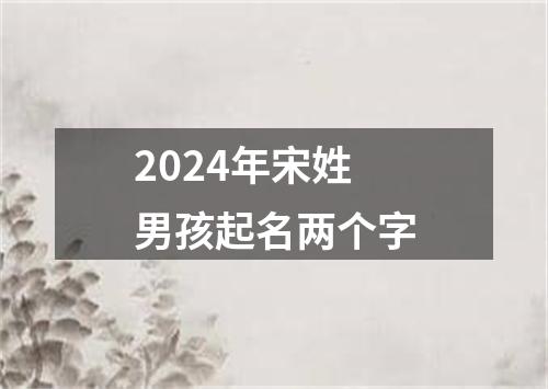 2024年宋姓男孩起名两个字