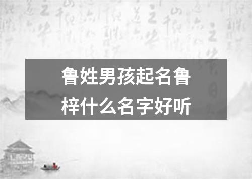 鲁姓男孩起名鲁梓什么名字好听