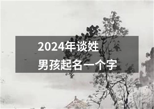 2024年谈姓男孩起名一个字