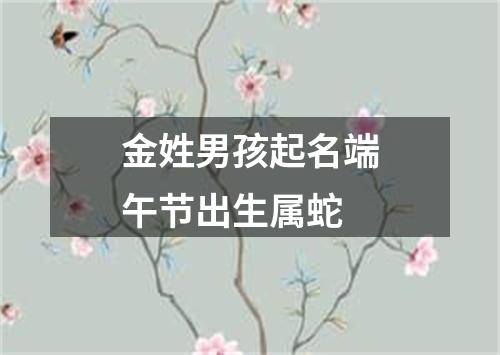 金姓男孩起名端午节出生属蛇