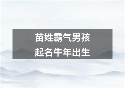 苗姓霸气男孩起名牛年出生