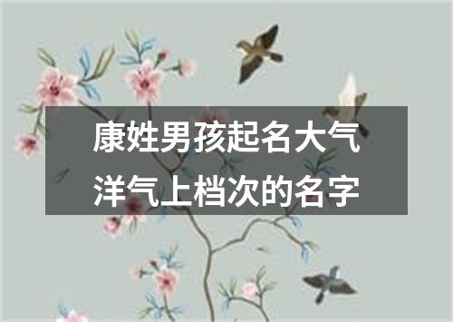 康姓男孩起名大气洋气上档次的名字