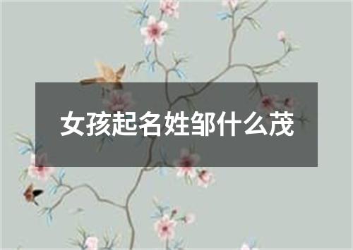 女孩起名姓邹什么茂