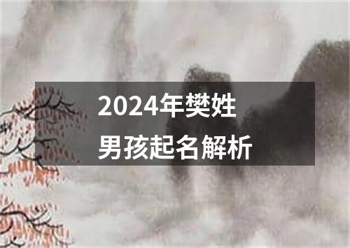 2024年樊姓男孩起名解析