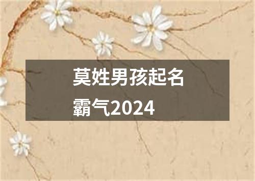 莫姓男孩起名霸气2024