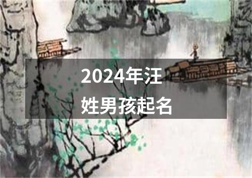 2024年汪姓男孩起名