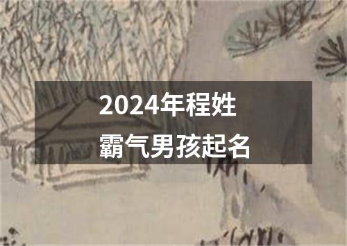 2024年程姓霸气男孩起名