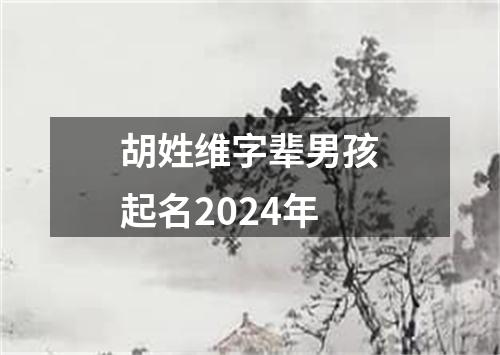 胡姓维字辈男孩起名2024年