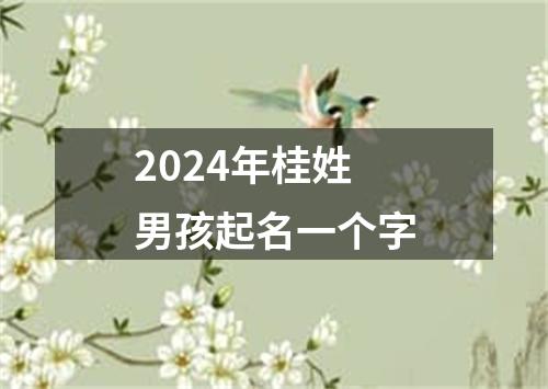 2024年桂姓男孩起名一个字