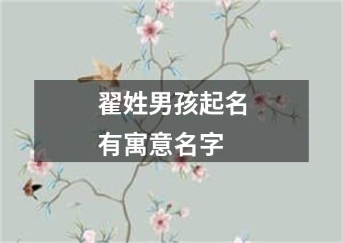 翟姓男孩起名有寓意名字