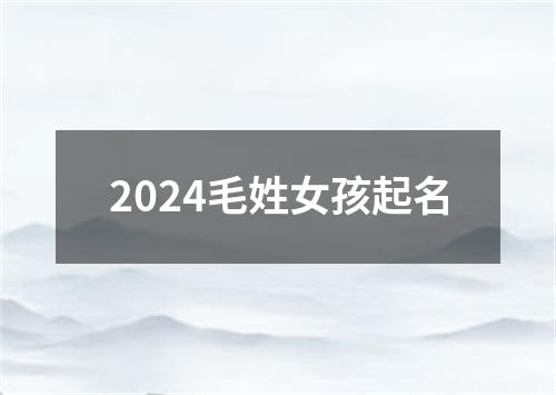 2024毛姓女孩起名