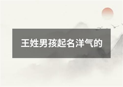 王姓男孩起名洋气的