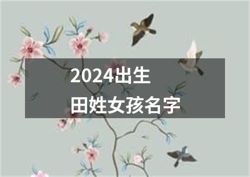 2024出生田姓女孩名字