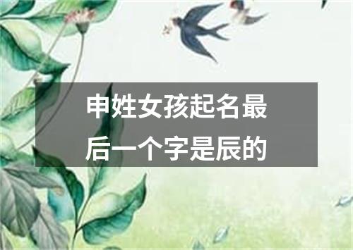 申姓女孩起名最后一个字是辰的