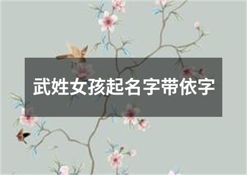 武姓女孩起名字带依字