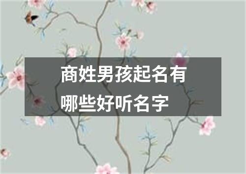 商姓男孩起名有哪些好听名字