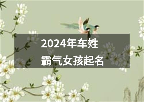 2024年车姓霸气女孩起名