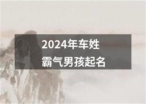 2024年车姓霸气男孩起名