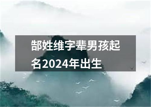 郜姓维字辈男孩起名2024年出生