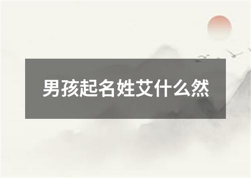 男孩起名姓艾什么然