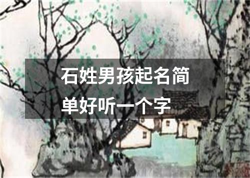 石姓男孩起名简单好听一个字