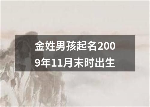 金姓男孩起名2009年11月末时出生