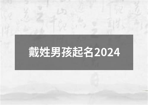 戴姓男孩起名2024