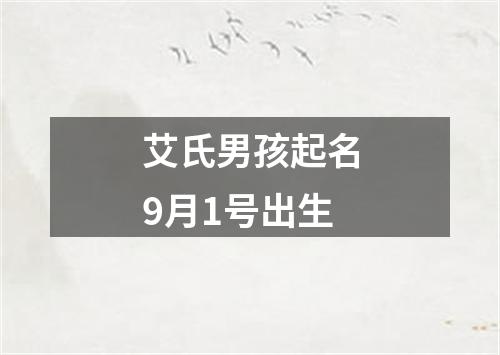 艾氏男孩起名9月1号出生