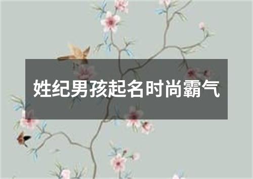 姓纪男孩起名时尚霸气