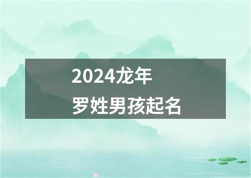 2024龙年罗姓男孩起名