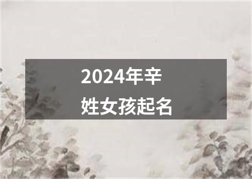 2024年辛姓女孩起名