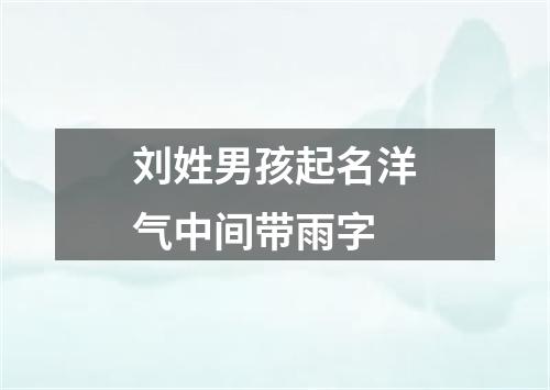 刘姓男孩起名洋气中间带雨字