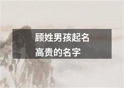 顾姓男孩起名高贵的名字