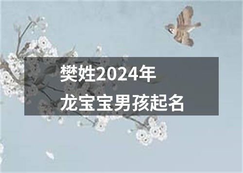 樊姓2024年龙宝宝男孩起名