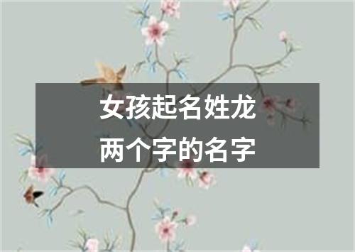 女孩起名姓龙两个字的名字