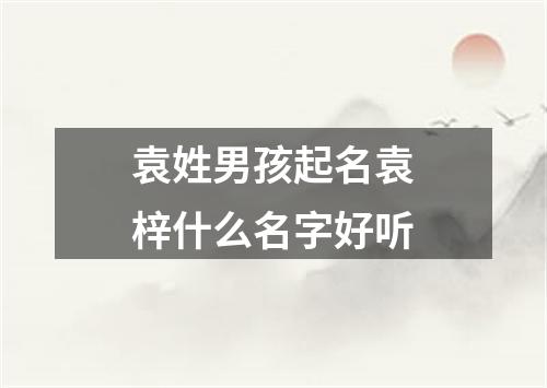 袁姓男孩起名袁梓什么名字好听