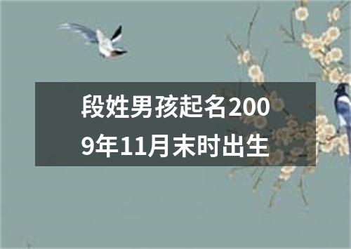 段姓男孩起名2009年11月末时出生