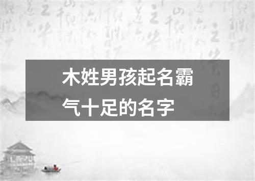 木姓男孩起名霸气十足的名字